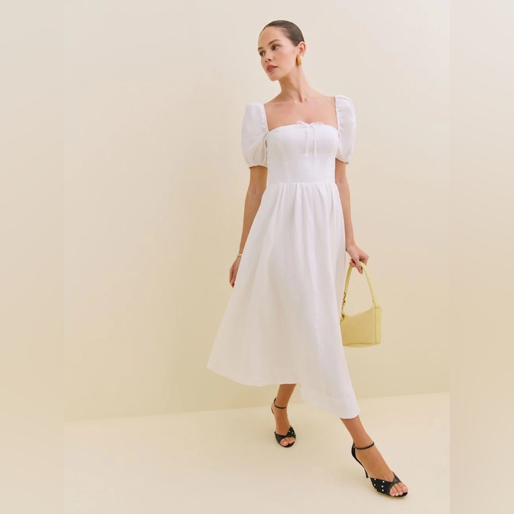 Reformation Marella Linen Dress Size 6